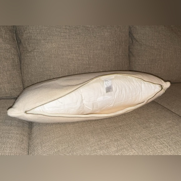 Anthropologie Home Accent Wool Pillow Merci 12”X27” - Picture 13 of 15